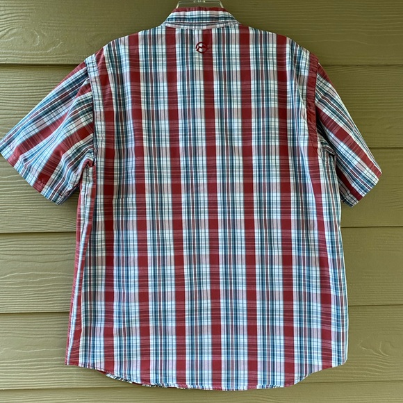 Magellan Outdoors Men's Fish Gear Classic Fit Cotton Blend Madras Vented Size L - Picture 6 of 12